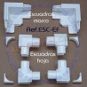 Ref.ESC-EF - Conjunto de escuadras de plastico para mosquitera abatible.