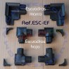 Ref.ESC-EF - Conjunto de escuadras de plastico para mosquitera abatible.